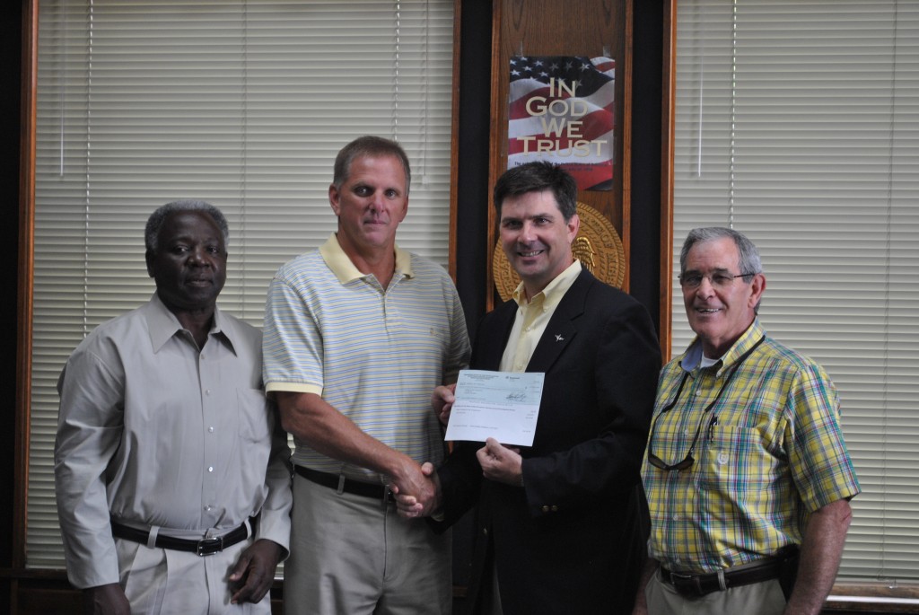 From Left to Right: Walthall County Supervisor Clennel Brown, Board of Supervisors President Ken Craft, State Auditor Stacey Pickering, and Chancery Clerk Bob Bracey